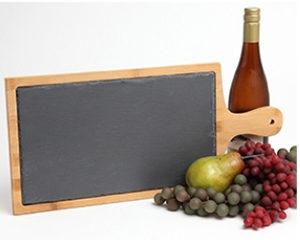 Personalized Slate and Bamboo engraved cutting board