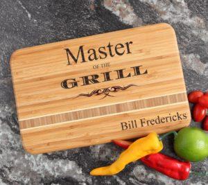 personalized cutting board with inlay